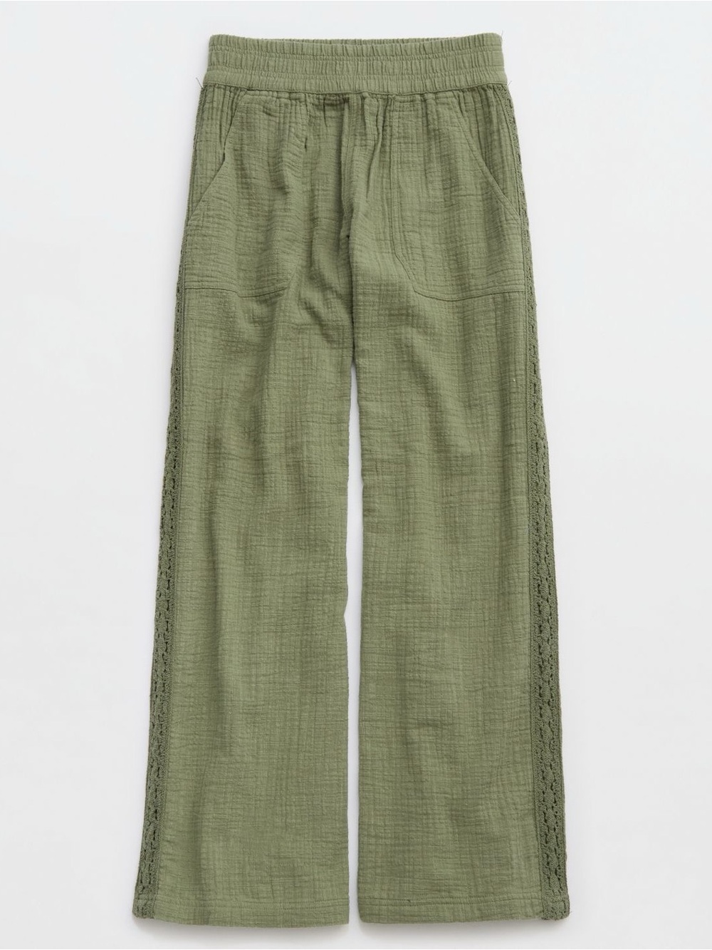 Aerie Summer Reset Trouser in Olive Green